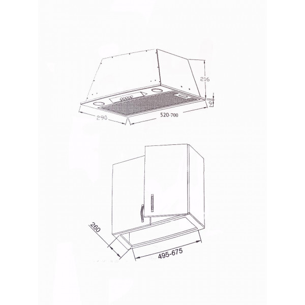 Фото - Вытяжка встраиваемая Borgio BBI (TR) 5840 White Glass MU 850