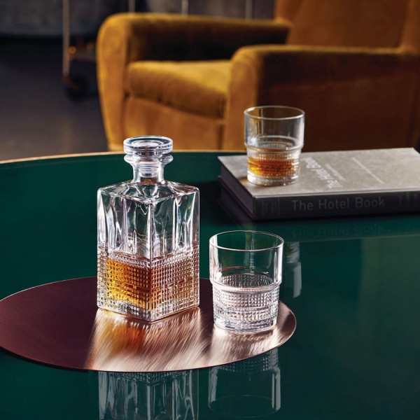 Фото - Набір склянок для віскі Bormioli Rocco Bartender Novecento и графин 7 пр. (122136SS8021990)