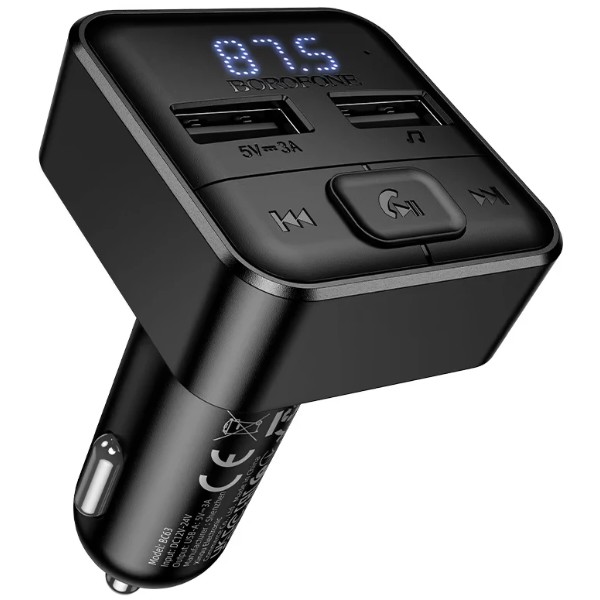 Фото - FM модулятор BOROFONE BC63 Black (6941991126185)