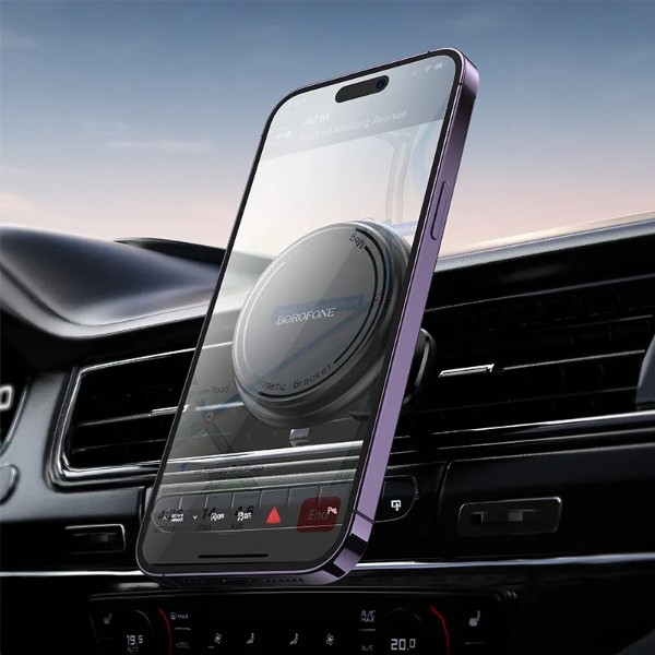 Фото - Автодержатель BOROFONE BH135 Parker ring magnetic car holder(air outlet) (6941991121401)