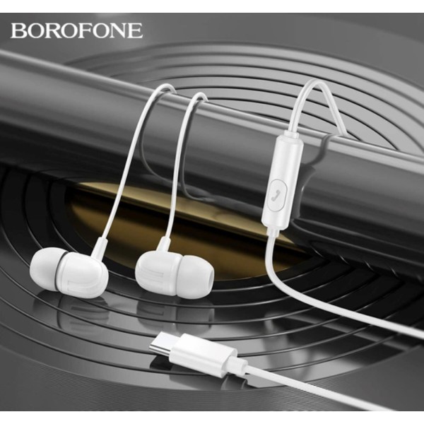 Фото - Наушники вкладыши проводные BOROFONE BM77 Type-C White (6941991103018)