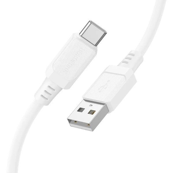 Фото - Кабель BOROFONE BX115 Lotto silicone charging data cable Type-C White (6941991119675)