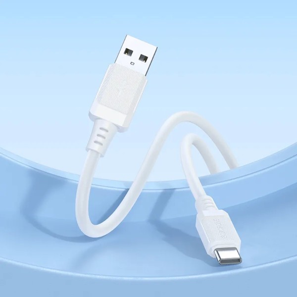 Фото - Кабель BOROFONE BX115 Lotto silicone charging data cable Type-C White (6941991119675)