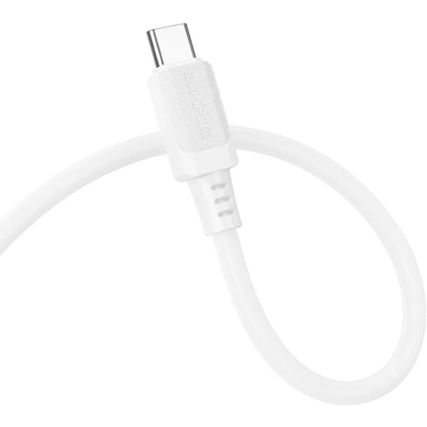 Фото - Кабель BOROFONE BX115 Lotto silicone charging data cable Type-C White (6941991119675)