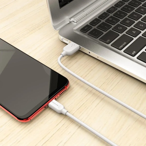Фото - Кабель BOROFONE BX14 USB to Micro 2.4A, 2m White (6957531090014)