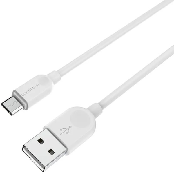 Фото - Кабель BOROFONE BX14 USB to Micro 2.4A, 2m White (6957531090014)