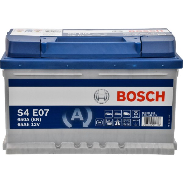 Фото - Автомобільний акумулятор Bosch S4 12В 65Аг 650А R+ (0 092 S4E 070)
