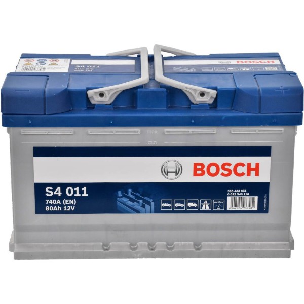 Фото - Автомобільний акумулятор Bosch S4 12В 80Аг 740А R+ (0 092 S40 110)