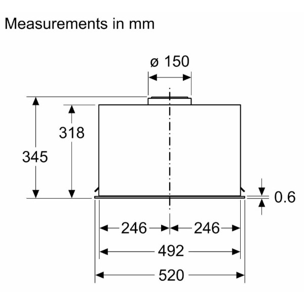 Фото - Витяжка вбудована Bosch DLN56AC60