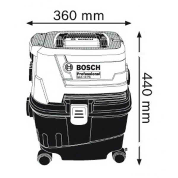 Фото - Уцінка - Пилосос для сухого прибирання з контейнером і мішком Bosch GAS 15 PS (0.601.9E5.100)