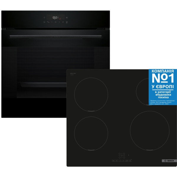 Фото - Комплект техники Bosch Духовой шкаф + Варочная панель Bosch HJG852YB0T + PUE611BB5E Фото - Комплект техники Bosch Духовой шкаф + Варочная панель Bosch HJG852YB0T + PUE611BB5E