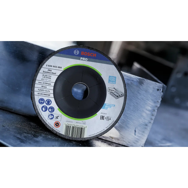Фото - Диск шлифовальный по металлу Bosch Professional 125x6x22.23 мм (2.608.602.488)