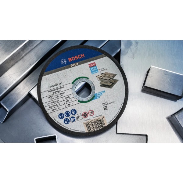 Фото - Круг відрізний по металу Bosch Professional 125x1x22.23 мм (2.608.603.171)