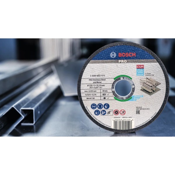 Фото - Круг відрізний по металу Bosch Professional 125x1x22.23 мм (2.608.603.171)