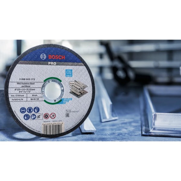 Фото - Круг відрізний по металу Bosch Professional 125x1.6x22.23 мм (2.608.603.172)
