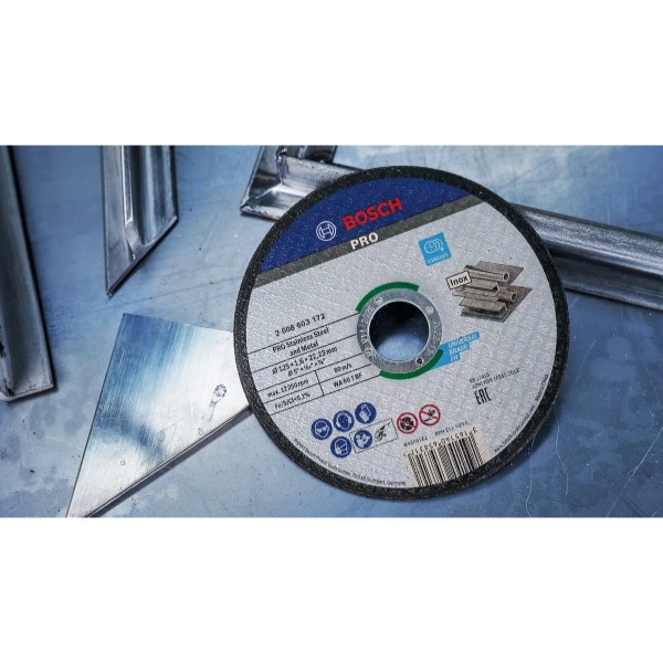 Фото - Круг відрізний по металу Bosch Professional 125x1.6x22.23 мм (2.608.603.172)