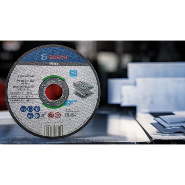 Фото - Круг відрізний по металу Bosch Professional 125x0.8x22.23 мм (2.608.603.488)