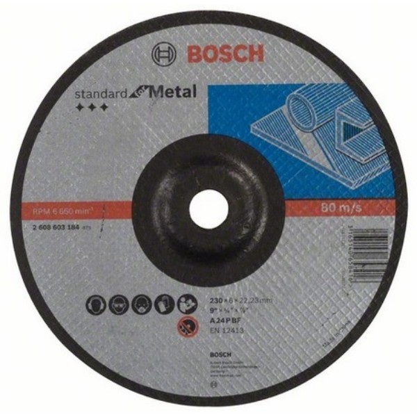 Фото - Круг шлифовальный Bosch Standard 230х6мм (2.608.603.184)