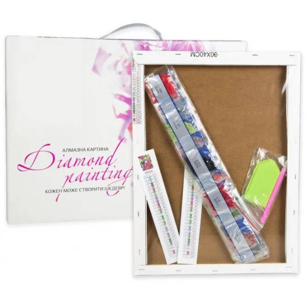 Фото - Алмазний живопис Strateg Абстракція листя 30х40 см (GM86864)