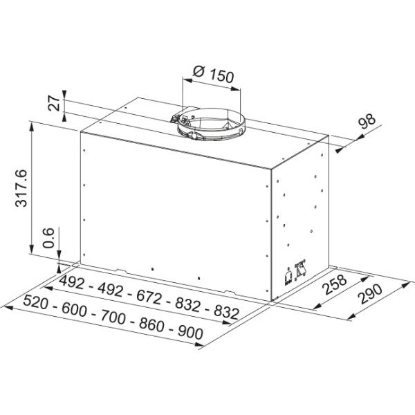 Фото - Вытяжка встраиваемая Franke Box Flush Basic FBFE BK A70, Black (305.0728.431)