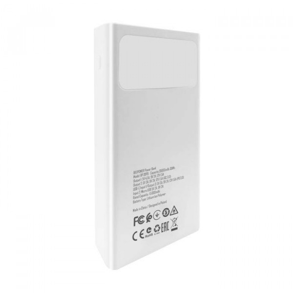Фото - Батарея мобільна BeePower Power Bank BP-20PD 20000mAh 22.5W PD USB-C + 2xUSB 3.0 White (BP-20PD W)