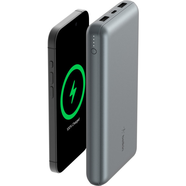 Фото - Батарея мобільна Belkin 10000мА·год, 15Вт, 2хUSB-A/USB-C Gray (BPB011BTGY)