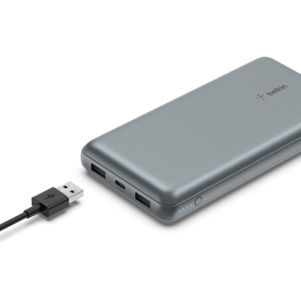 Фото - Батарея мобільна Belkin 10000мА·год, 15Вт, 2хUSB-A/USB-C Gray (BPB011BTGY)