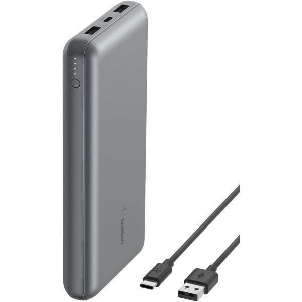 Фото - Батарея мобільна Belkin 20000мА·год, 15Вт, 2хUSB-A/USB-C Gray (BPB012BTGY)