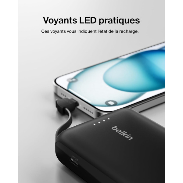 Фото - Батарея мобільна Belkin 10000мА·год, 20Вт +USB-C Black (BPB021HQBK)