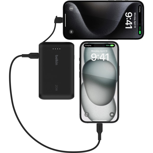 Фото - Батарея мобільна Belkin 10000мА·год, 20Вт +USB-C Black (BPB021HQBK)