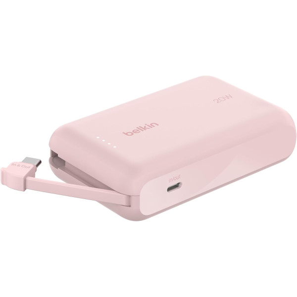 Фото - Батарея мобільна Belkin 10000мА·год, 20Вт  USB-C Pink (BPB021HQPK)