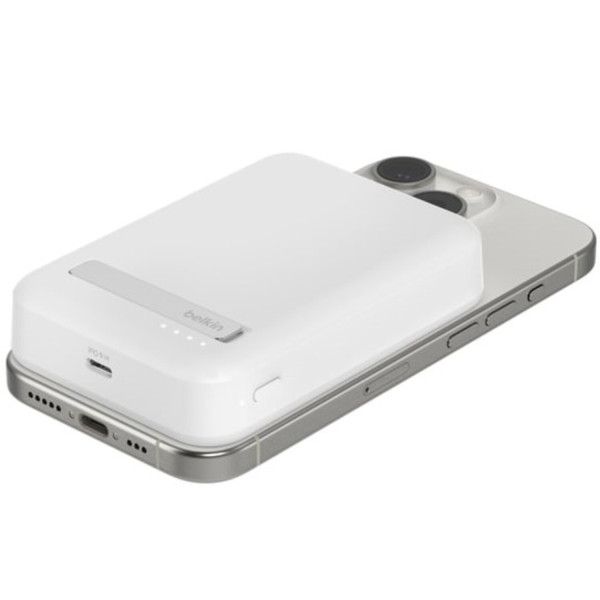 Фото - Батарея мобільна Belkin 8000мА·год, 15Вт, MagSafe Qi2 White (BPD007BTWH)