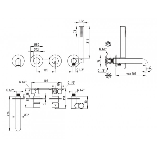 Фото - Смеситель для ванной Deante Silia (BQS_N18P)