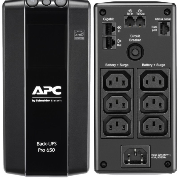 Фото - Джерело безперебійного живлення APC Back UPS Pro BR 650VA LCD (BR650MI)
