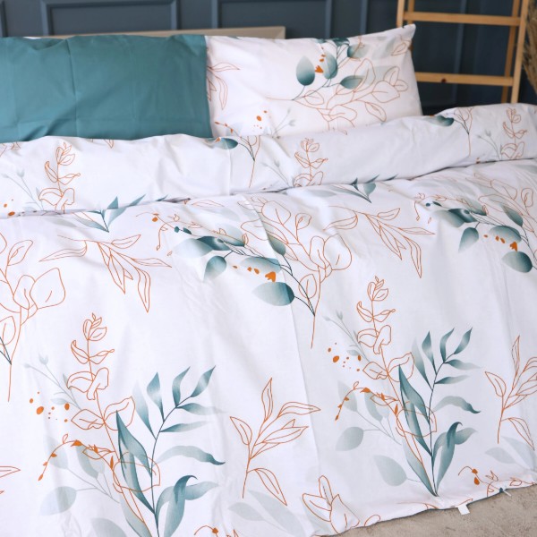 Фото - Комплект постільної білизни MirSon 200x220 см 17-0954 Delicate Foliage Ranforce Elite (2200013182016)