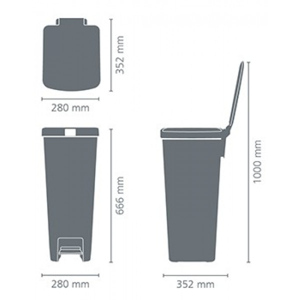 Фото - Бак для сміття з педаллю Brabantia 40 л 800009