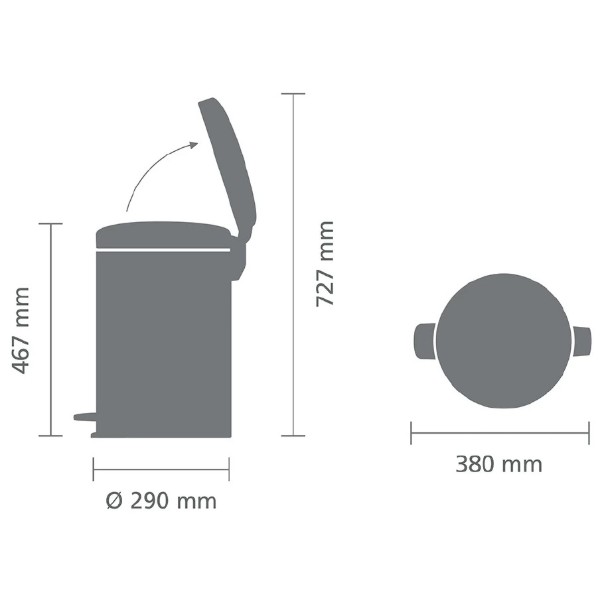 Фото - Бак для сміття з педаллю Brabantia Pedal Bin 20 л 111846