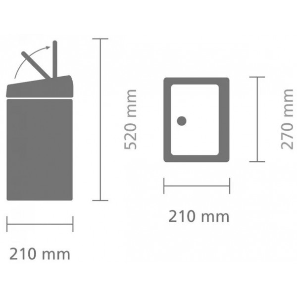 Фото - Бак для сміття Brabantia Touch Bin 10 л 477225