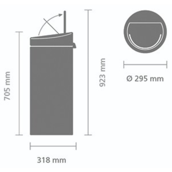 Фото - Бак для сміття Brabantia Touch Bin 30 л 115301