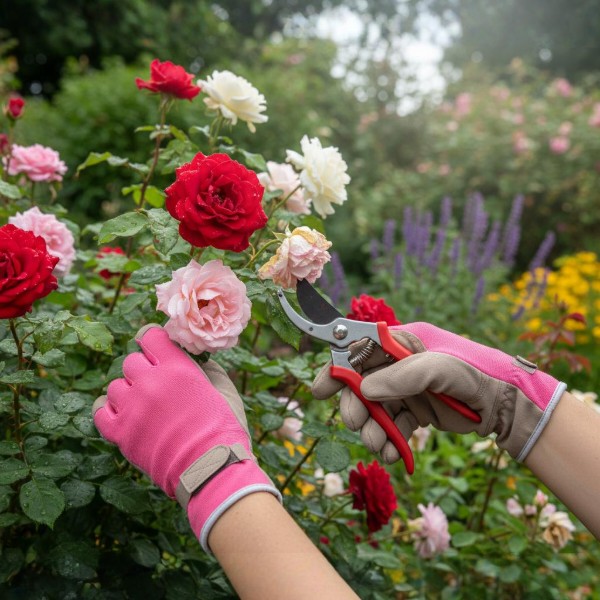 Фото - Рукавички садові BRADAS Rose розмір 7 (RWTR7)