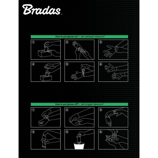 Фото - Рукавички садові BRADAS DIAMOND L 50 шт. (RWJNDGR9)