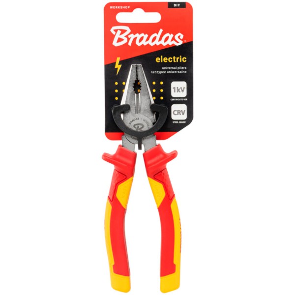 Фото - Плоскогубці BRADAS ELECTRIC 165 мм (DIY-PL1010/6)