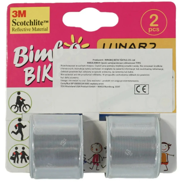 Фото - Светоотражающий браслет Bimbo Bike 2 шт. 390х30 мм серый (90819-IS Grey)