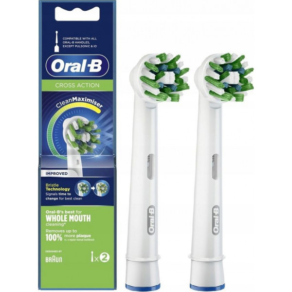 Фото - Насадка для зубной щетки Braun Oral-B Cross Action EB50RB CleanMaximiser (2) Фото - Насадка для зубной щетки Braun Oral-B Cross Action EB50RB CleanMaximiser (2)
