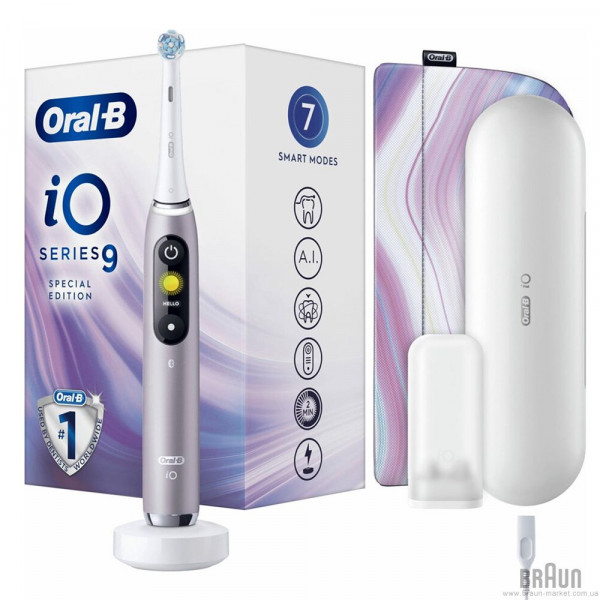 Фото - Зубная щетка электрическая Oral-B Braun iO Series 9 Special Edition Rose Quartz + Gift