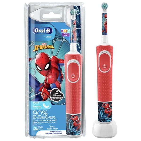 Фото - Зубная щетка электрическая Braun Oral-B (3+лет) D100.413.2K Spiderman типа 3710