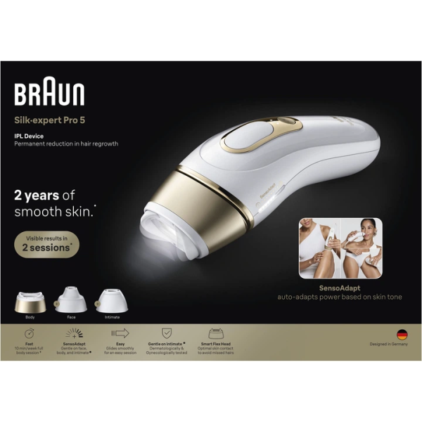 Фото - Фотоэпилятор Braun Silk Expert Pro 5 PL5351 + Бритва Gillette Venus Extra Smooth + Косметичка (8700216938051)