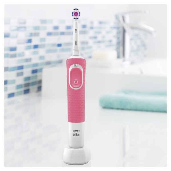 Фото - Зубная щетка электрическая Oral-B Braun Vitality D100.413.1 PRO 3D White Pink