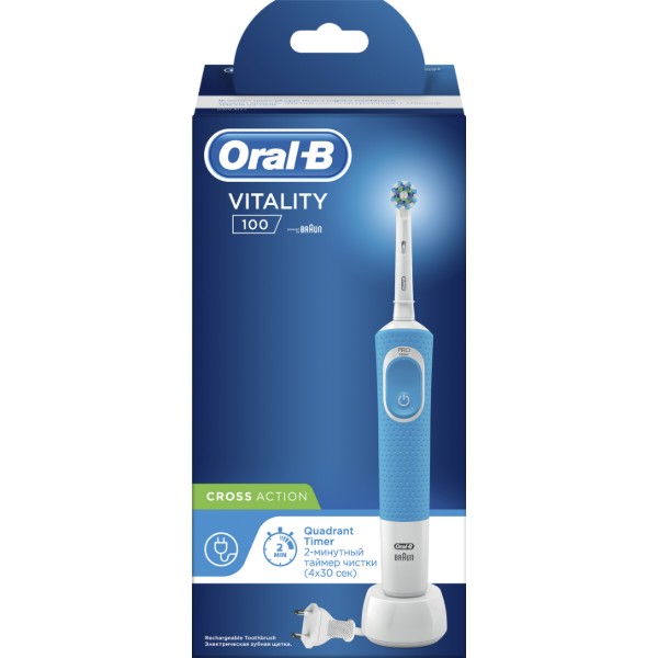 Фото - Зубная щетка электрическая Oral-B Braun Vitality D100.413.1 PRO CrossAction Blue