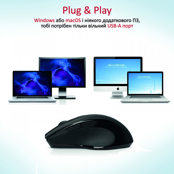 Фото - Мышь беспроводная Promate Breeze.Black